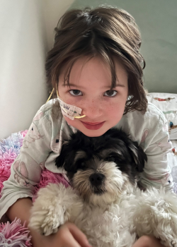 Imogen and her puppy